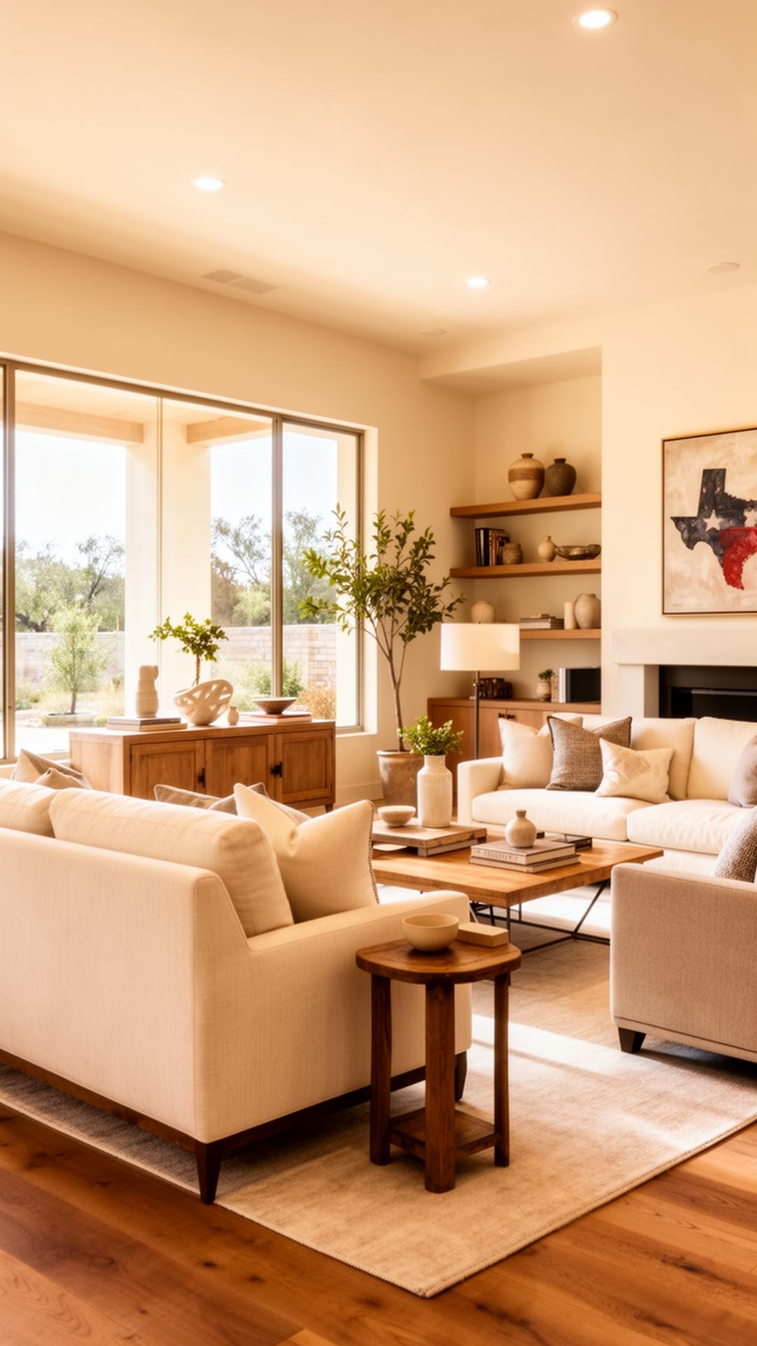Warm Texas home interior